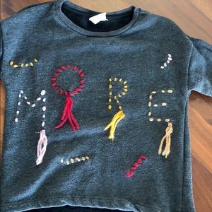Zara charcoal sweatshirt girls